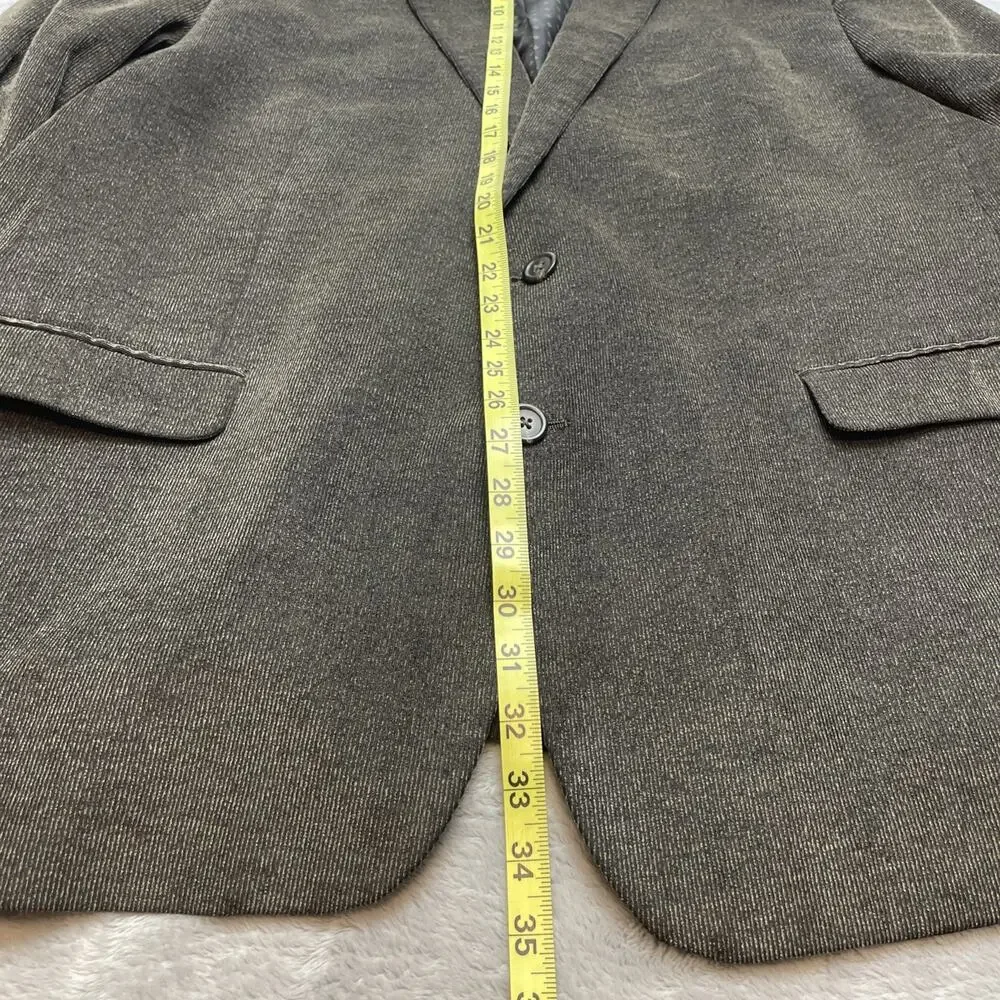 Chaps Blazer Sport Coat Mens 50R Greenish Brown Cotton Elbow Patch 2 Button Vent
